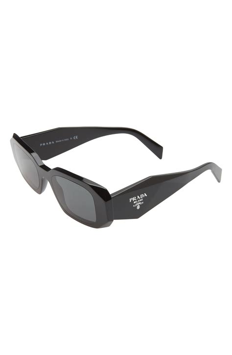 runway 49mm rectangle sunglasses prada